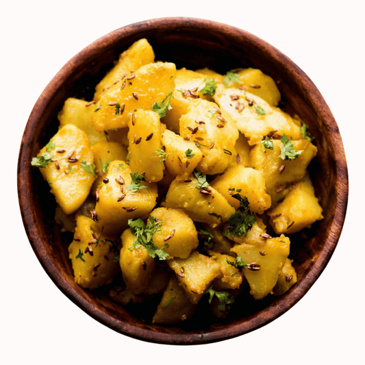 Instant Jeera Aloo 100g | Freeze Dried Cumin Spiced Potatoes | Blueberry Botanicals