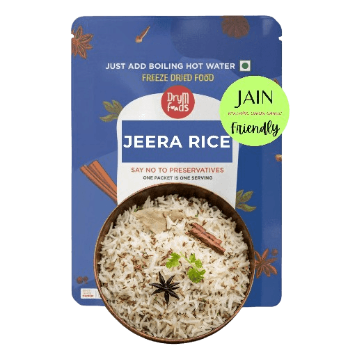 Jain Jeera Rice 70g - Satvik Cumin Rice Ready to Eat- Blueberry Botanicals