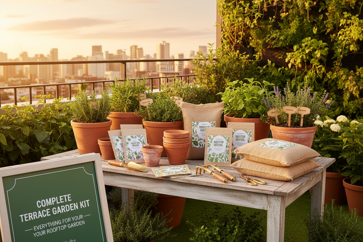 Complete Terrace Garden Kit — Everything for Your Rooftop Garden