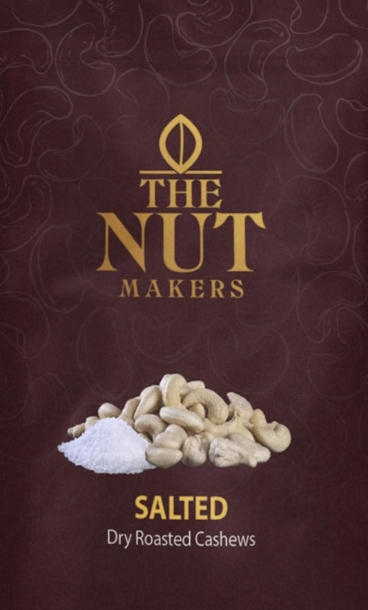 Dry Roasted Salted Cashews 80g Kerala Premium - Blueberry Botanicals