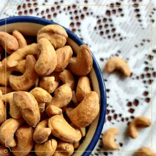 Oil Roasted Salted Cashews 500g Kerala Premium - Blueberry Botanicals