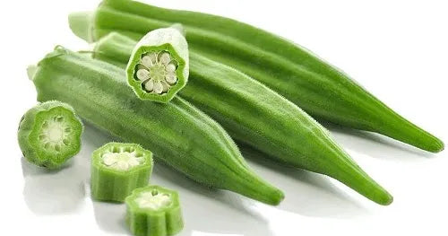 Okra Seeds Green 50pcs - Country Variety Warm Season- Blueberry Botanicals