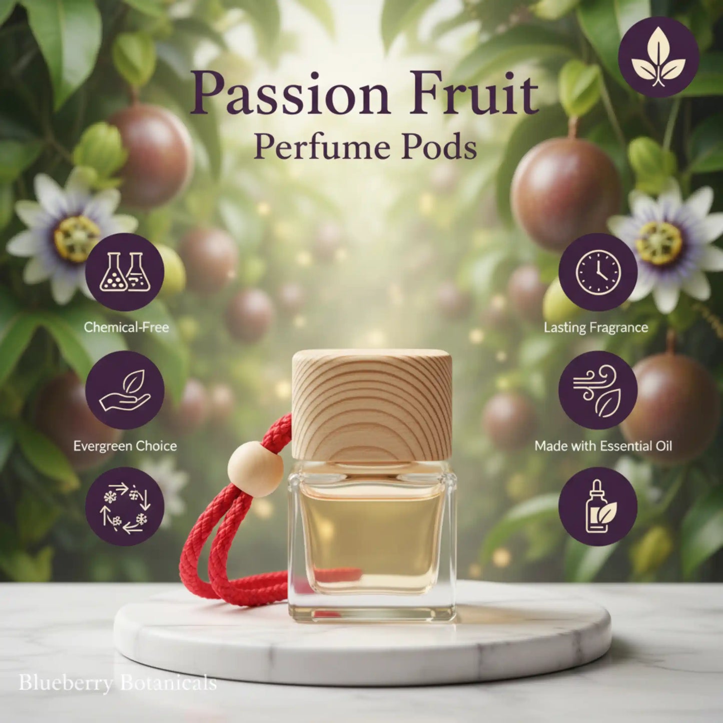 Passion Fruit Car Air Freshener 10ml 45-Day Tropical