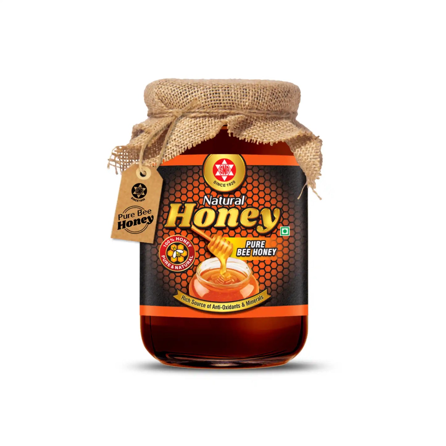 Pure Honey 500g - Natural Sweetener & Ayurvedic Wellness Booster I Blueberry Botanicals