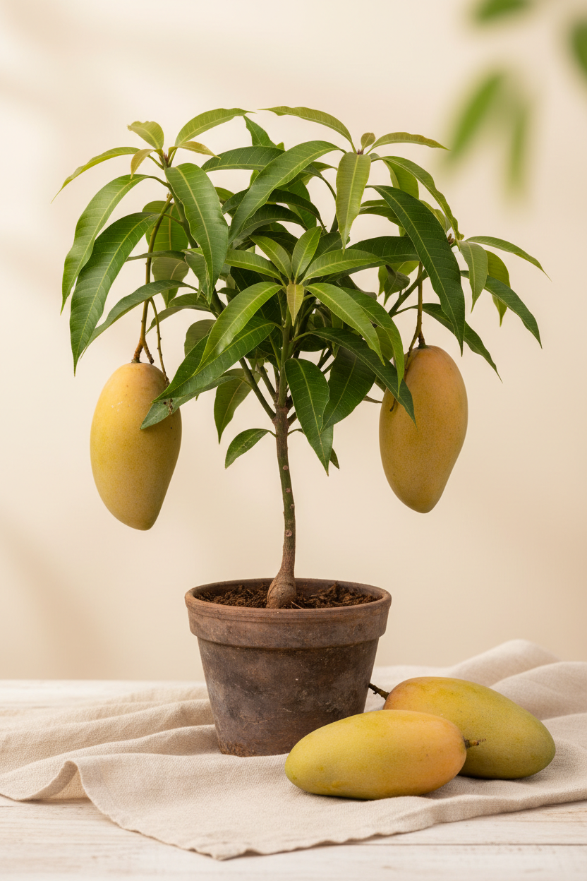 Totapuri Mango Grafted Plant | Mangifera indica Totapuri | Parrot Beak Mango Tree India
