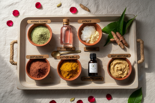 Complete Kerala Herbal Skincare Routine — Morning to Night with Botanical Powders
