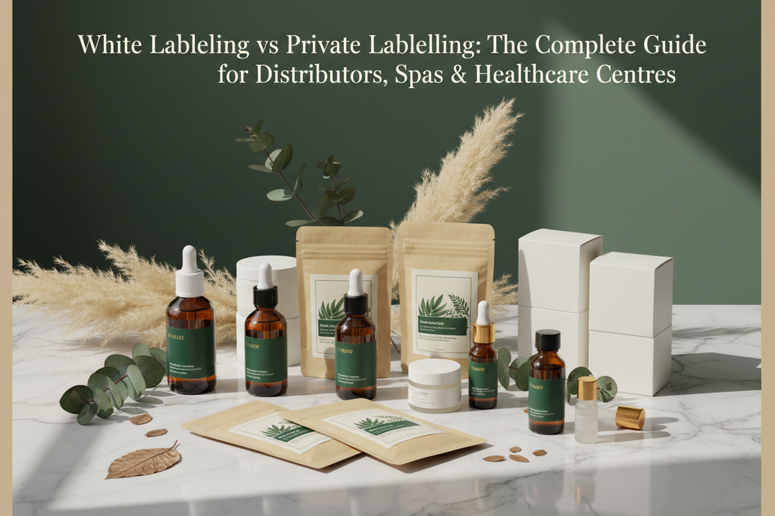 White Labelling vs Private Labelling: The Complete Guide for Distributors, Spas & Healthcare Centres