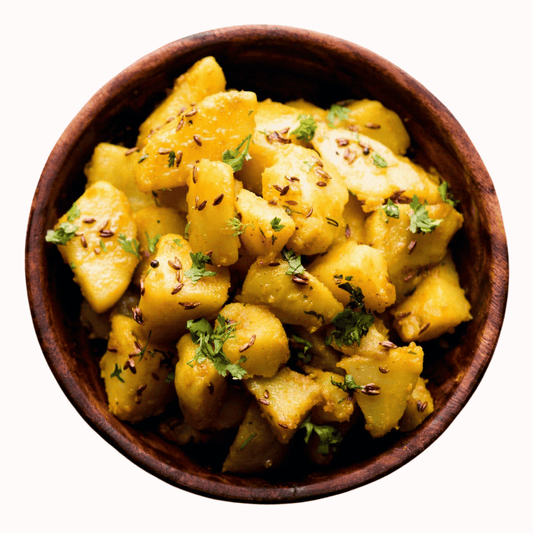 Instant Jeera Aloo 100g - Cumin Spiced Potatoes Ready- Blueberry Botanicals
