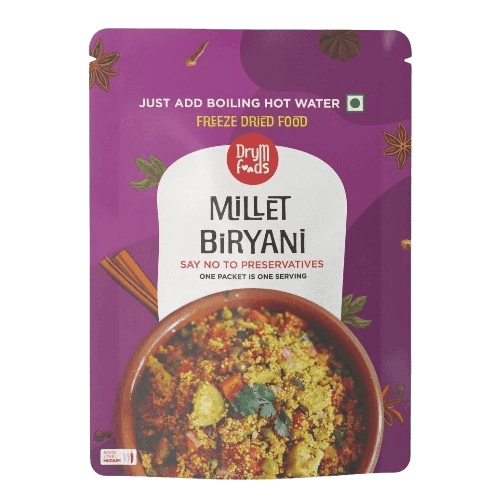 Millet Biryani 100g - Healthy Freeze Dried Meal Ready- Blueberry Botanicals