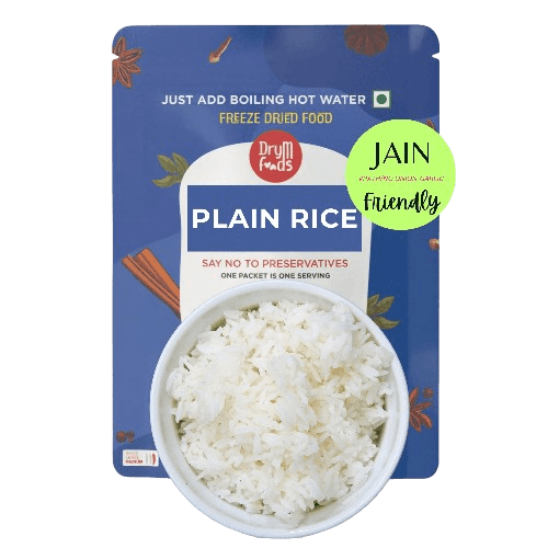 Jain Plain Rice 100g - Satvik Basmati Rice Ready- Blueberry Botanicals