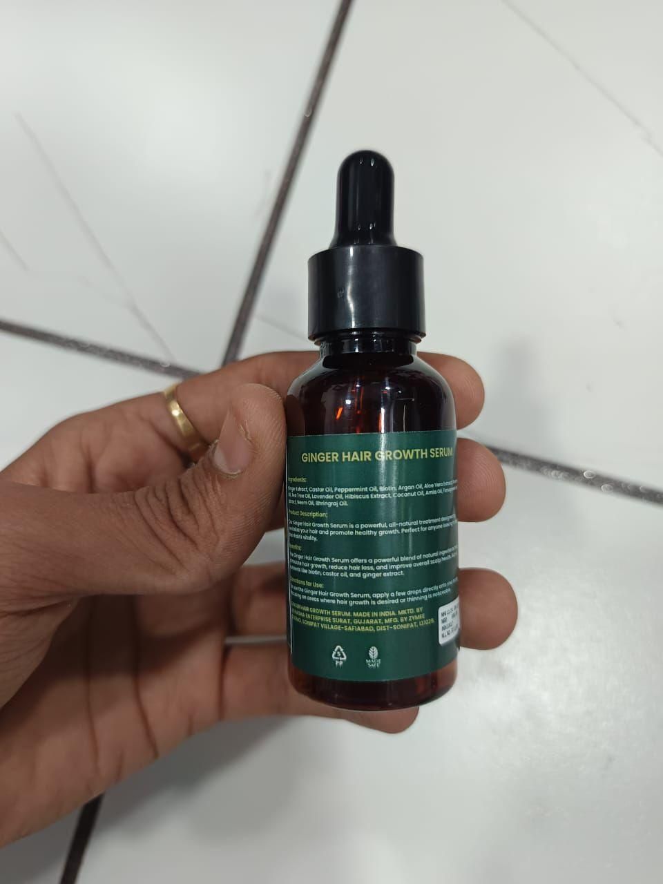 Authentic Ayurvedic Ginger Hair Nourishment Essence 60ml Pack of 2 | Blueberry Botanicals