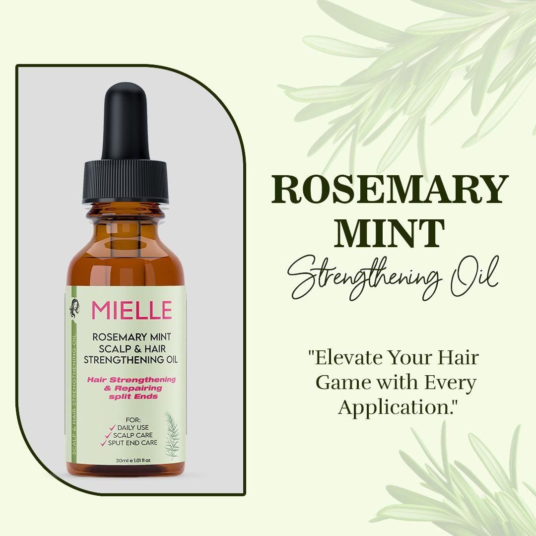 Authentic Ayurvedic Rosemary Mint Scalp & Hair Wellness Oil 30ml | Blueberry Botanicals