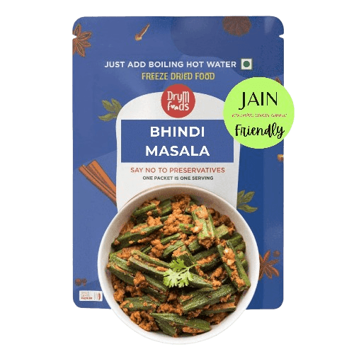 Jain Bhindi Masala 100g - Satvik Okra Curry Ready to Eat-Blueberry Botanicals