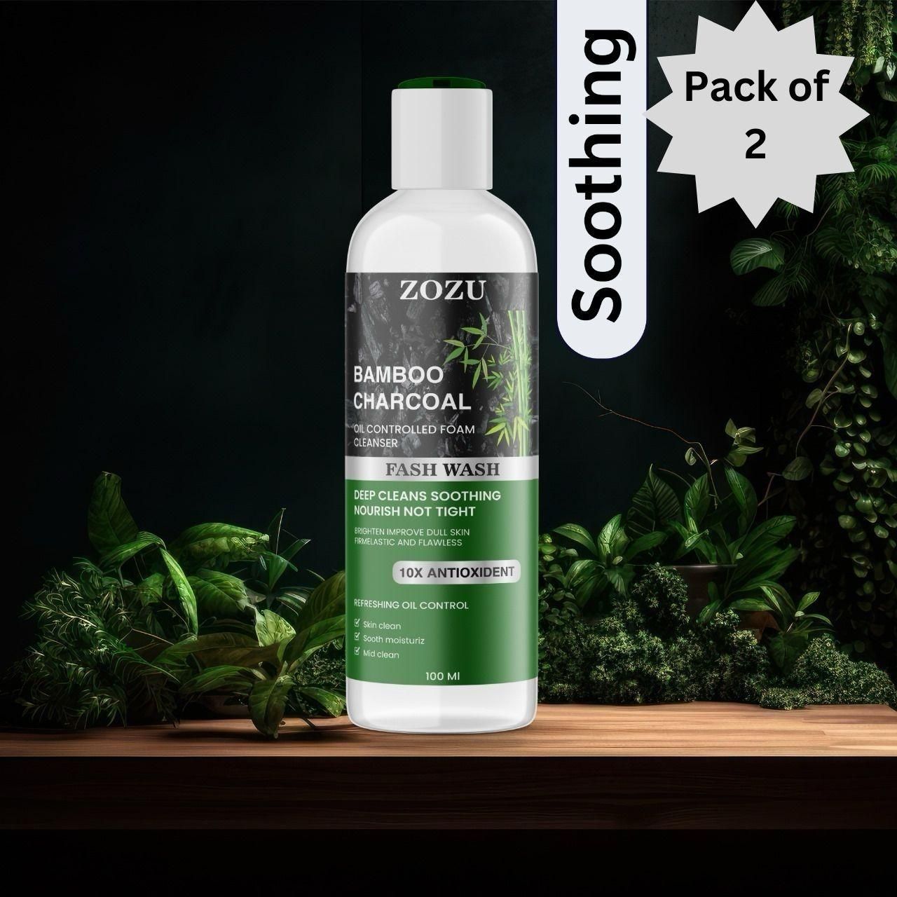 ZOZU Charcoal Face Wash 100ml Pack of 2 | Blueberry