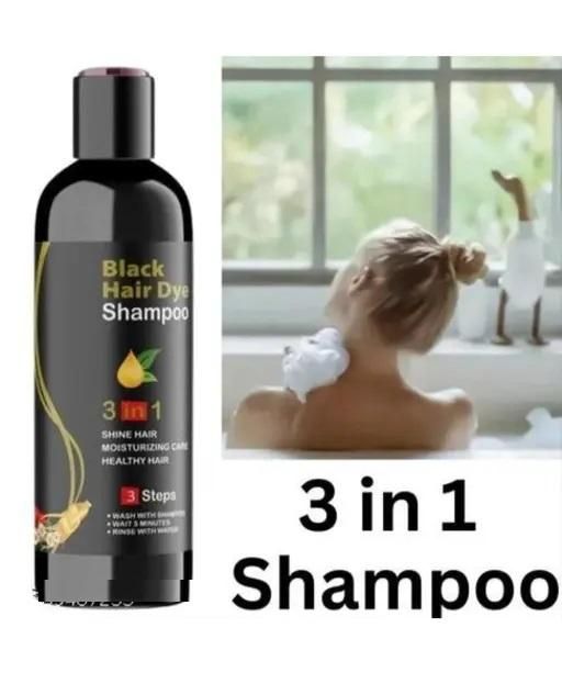 Unisex Instant Black Herbal Hair Dye Shampoo 3-in-1 100ml | Blueberry