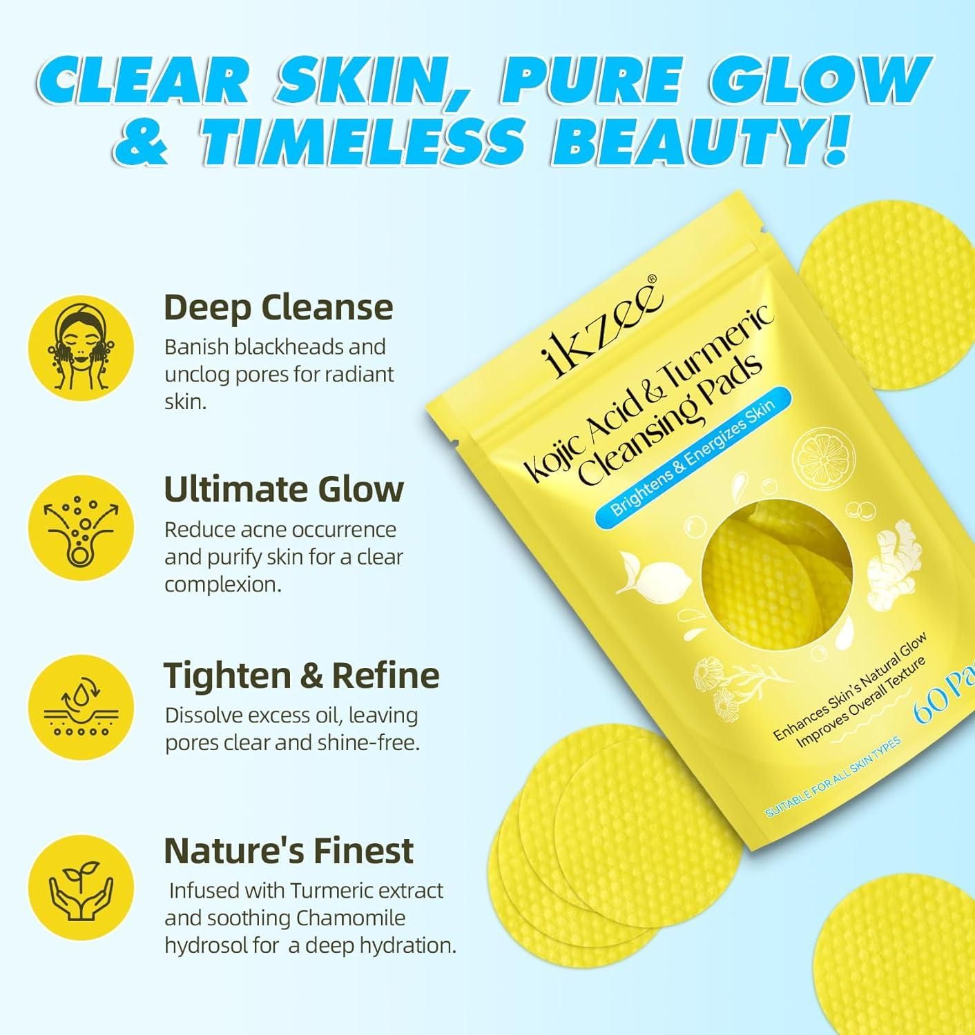 Turmeric Kojic Acid Cleansing Pads- Blueberry Botanicals