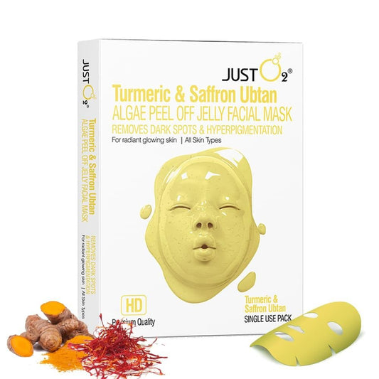 Turmeric & Saffron Ubtan Algae Peel Off Jelly Facial Mask- Blueberry Botanicals