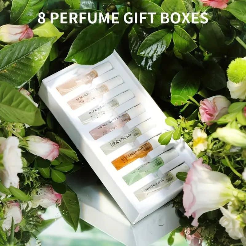 8 Perfumes Gift Box Set - Ladies Spray Perfume Collection | Blueberry Botanicals