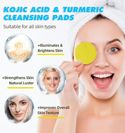 Turmeric Kojic Acid Cleansing Pads- Blueberry Botanicals