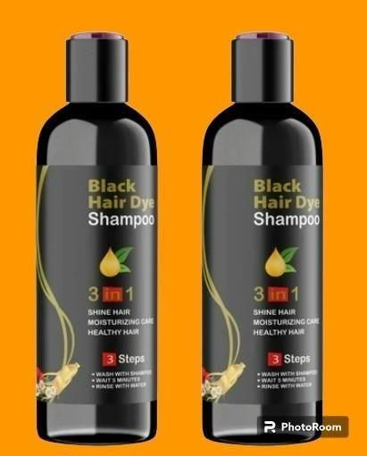 Unisex Instant Black Herbal Hair Dye Shampoo 3-in-1 100ml | Blueberry