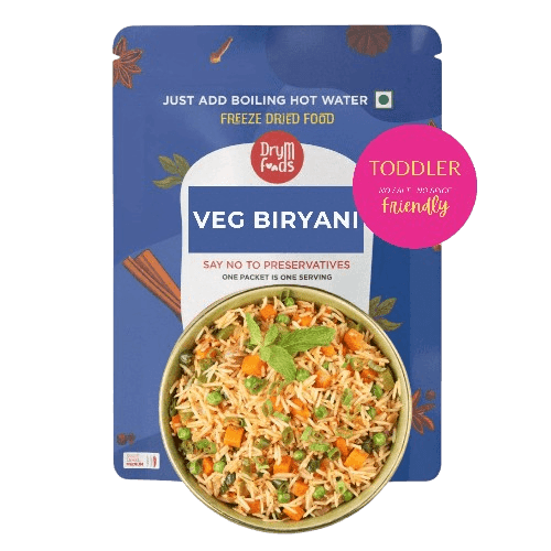 Toddler Veg Biryani 90g - Ready to Eat Baby Food Aromatic Rice I Blueberry Botanicals I Blueberry Botanicals