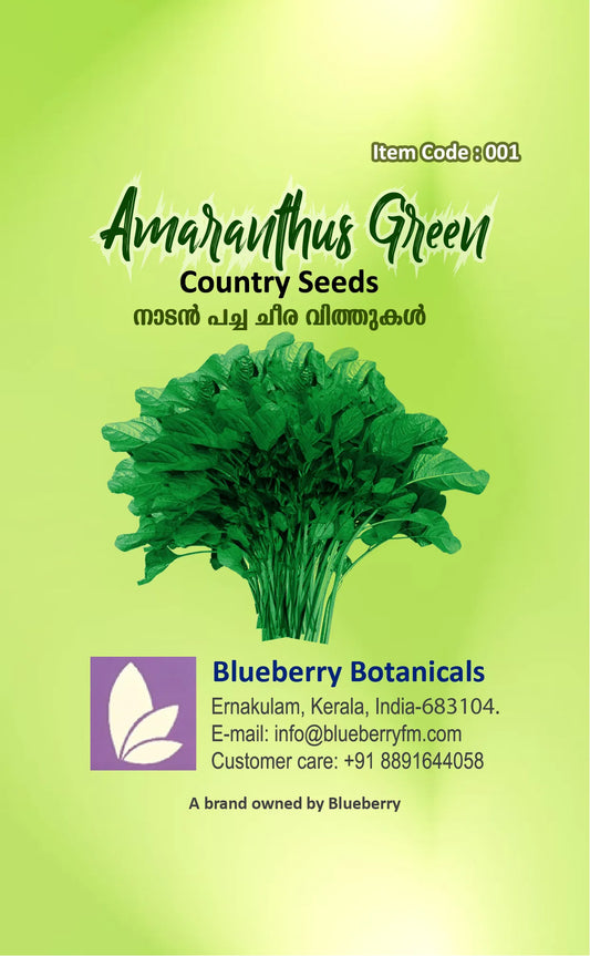 Green Amaranthus Seeds - Chaulai Country Variety 10g India | Blueberry Botanicals