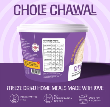 Chole Chawal Bowl | Freeze Dried Chickpea & Rice Meal