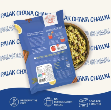 Palak Chana Rice 80g | Freeze Dried Spinach & Chickpea Meal