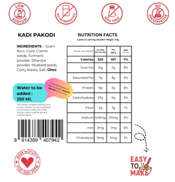 Freeze Dried Kadi Pakodi 70g