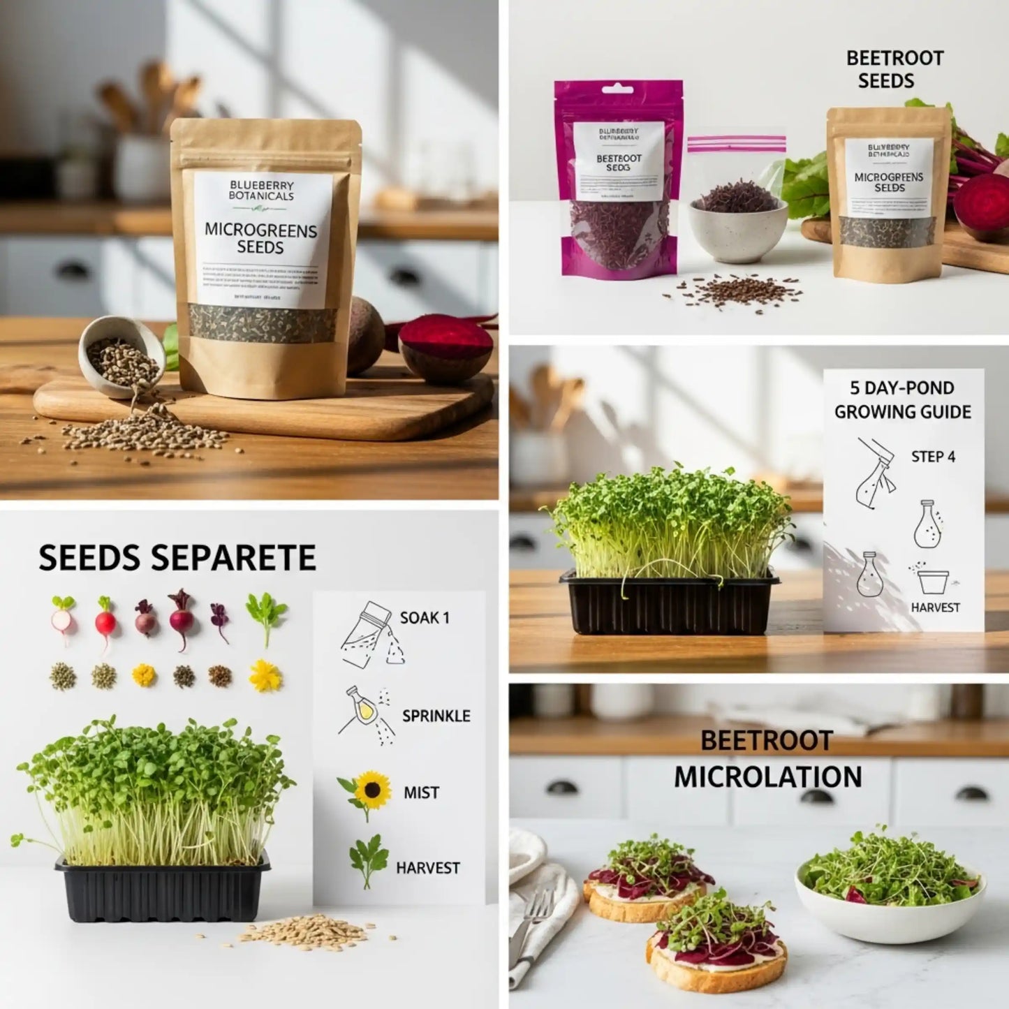 Beetroot Microgreens Seeds 50g – Vibrant Red Nutrient-Dense Greens – Premium Quality