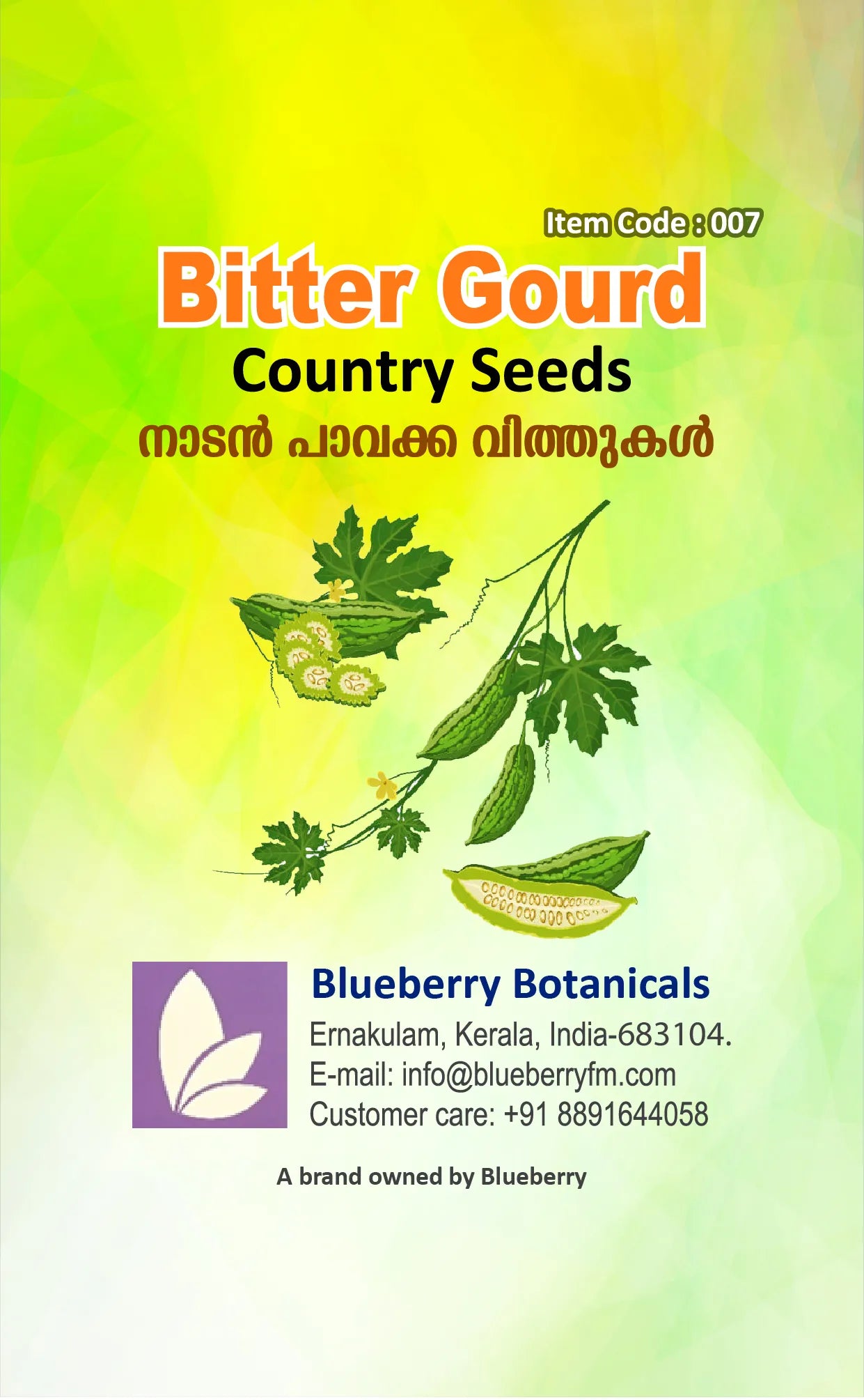 Bitter Gourd Seeds 10pcs - Country Variety Medicinal Climbing- Blueberry Botanicals