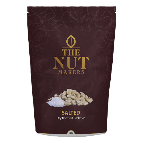Dry Roasted Salted Cashews 500g Kerala Premium - Blueberry Botanicals