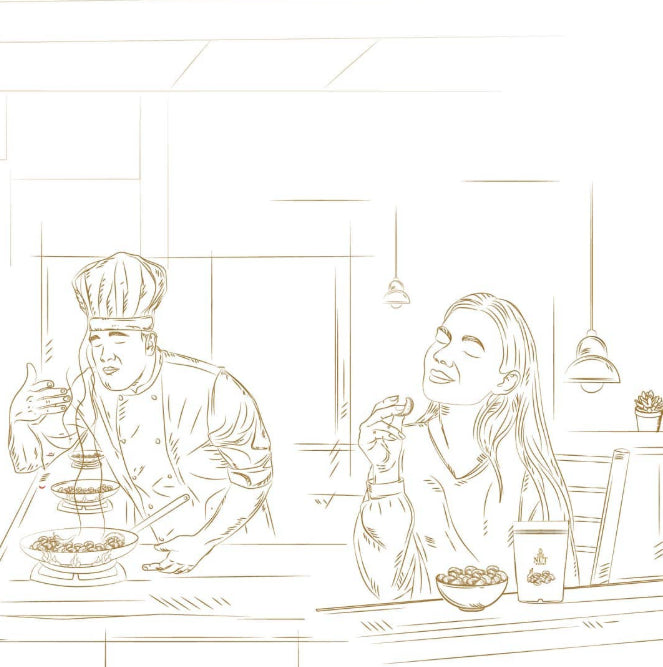 Flaming Chilli Garlic Cashews 80g Kerala Premium - Blueberry Botanicals