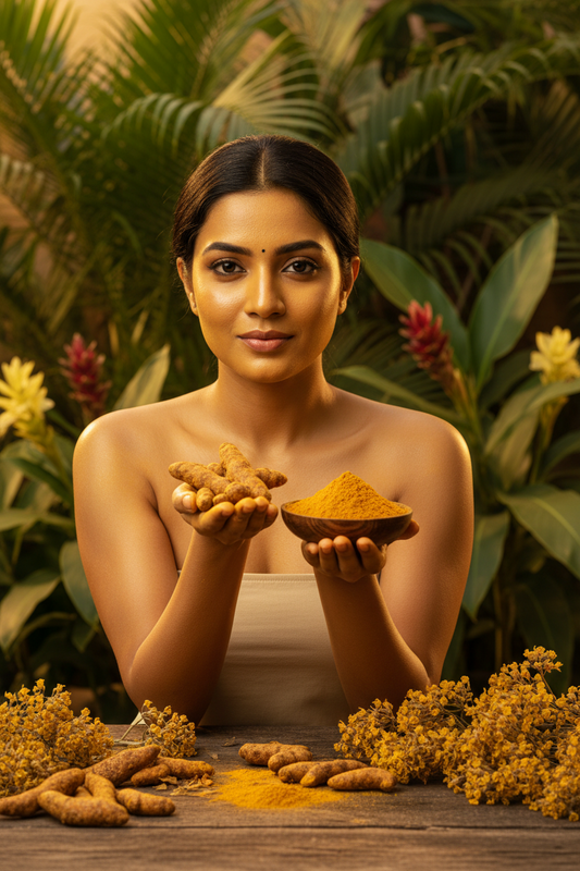 Kasthuri Manjal 100g — Wild Turmeric Herbal Skincare Powder | Blueberry Botanicals India