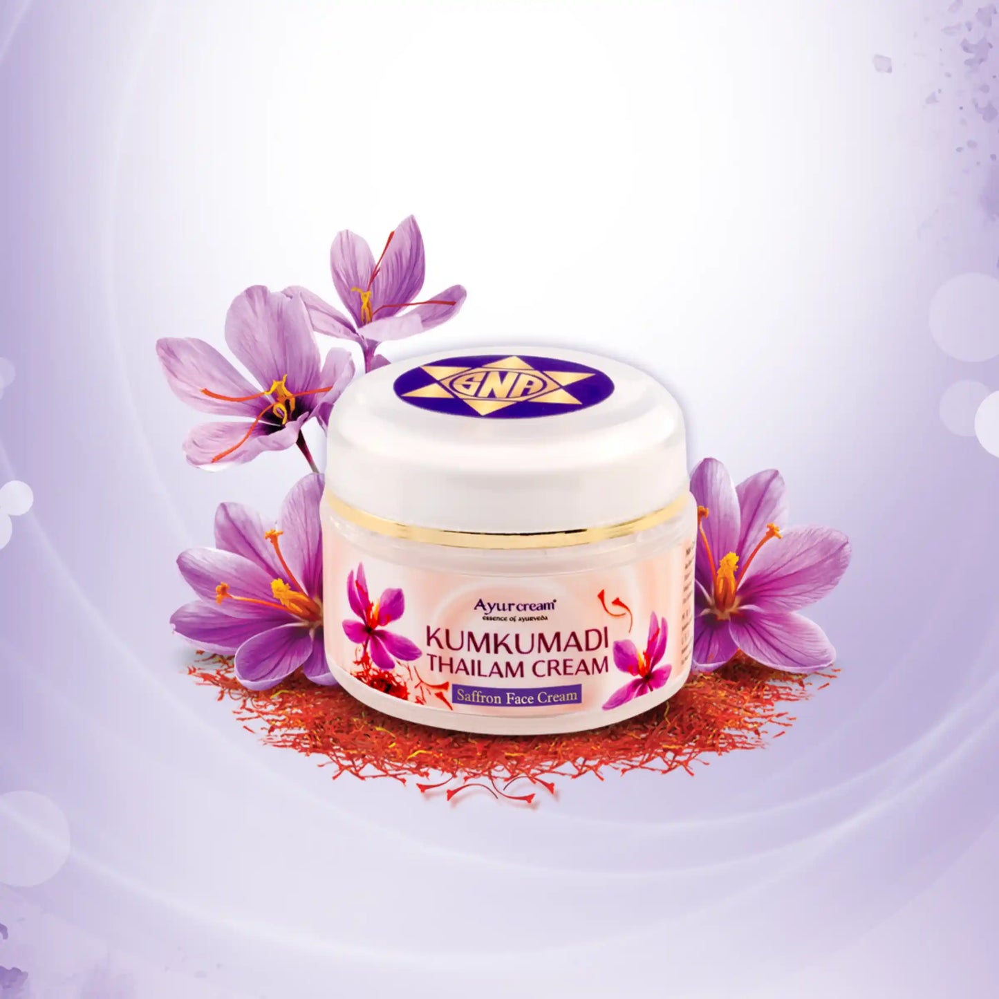 Kumkumadi Thailam Cream 25g Ayurvedic Skin Brightening & Anti-Aging | Blueberry