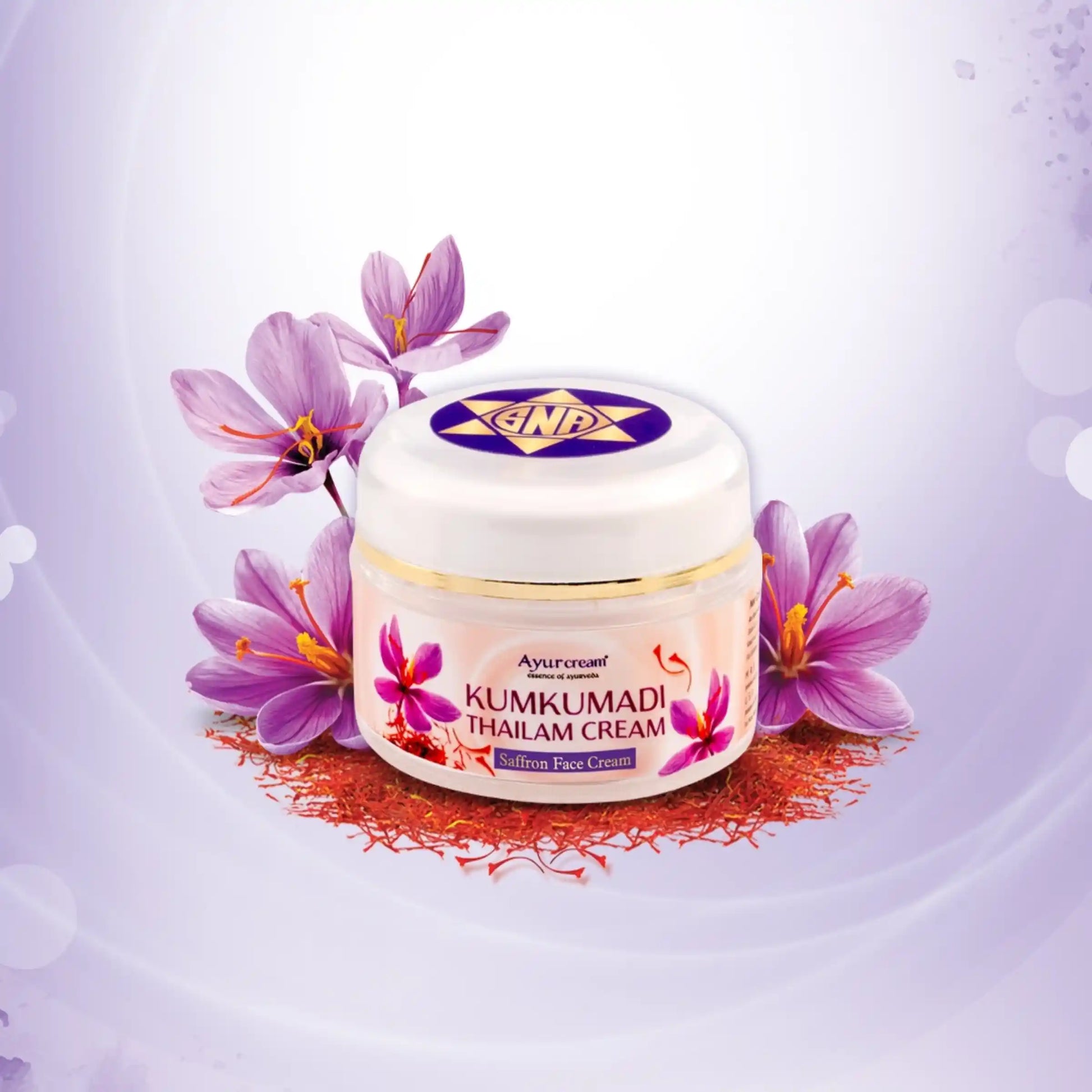 Kumkumadi Thailam Cream 25g Ayurvedic Skin Brightening & Anti-Aging | Blueberry
