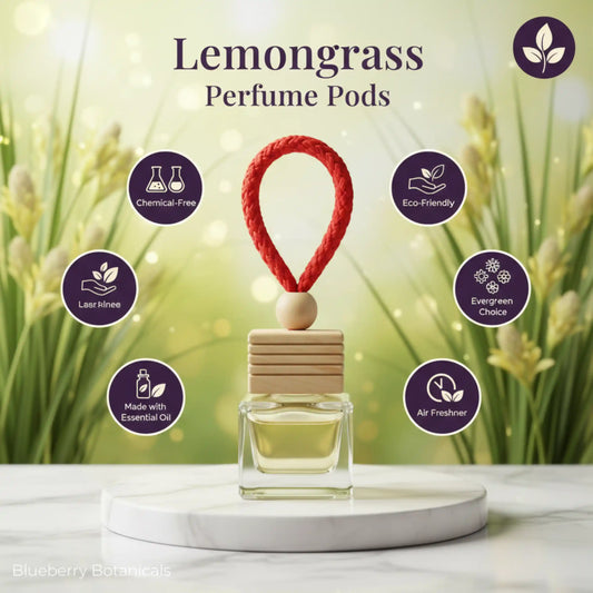 Lemongrass Car Air Freshener 10ml 45-Day Citrus Scent