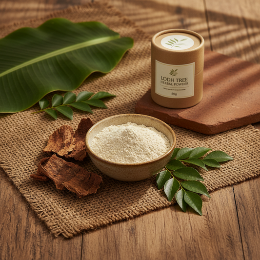 Lodh Tree (Pachootti, Symplocos) Powder 50g — Pure Herbal Face Pack Powder | Blueberry Botanicals India