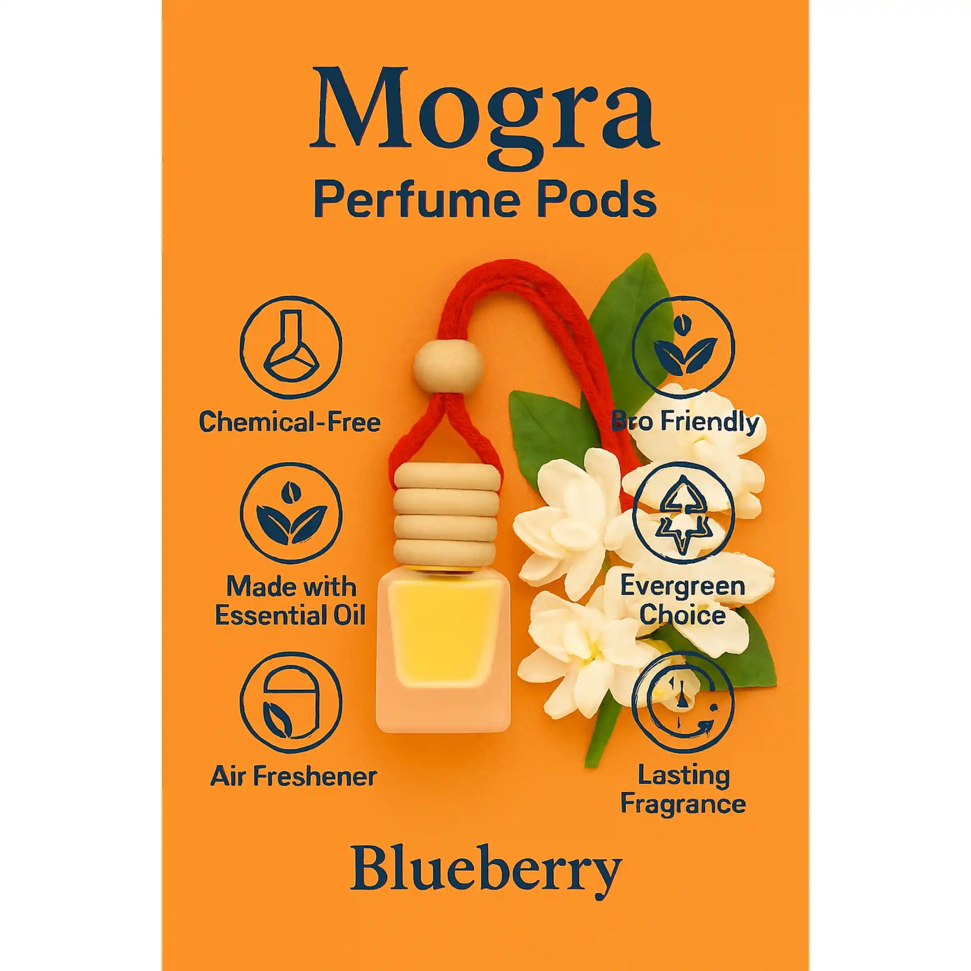 Mogra Car Air Freshener 10ml 45-Day Sacred Jasmine