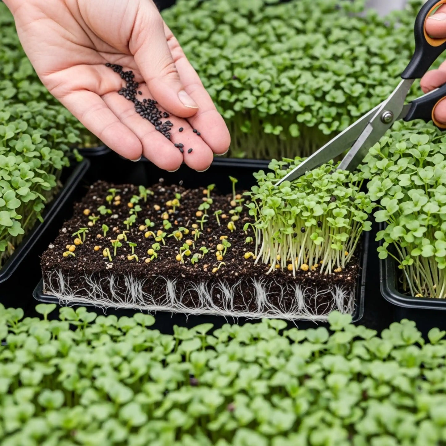 Mustard Microgreens Seeds 100g – Fast-Growing Spicy Greens – Premium Quality