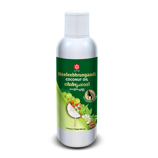 Neeleebhrungaadi  Coconut Oil 200ml - Ayurvedic Hair Care Scalp- Blueberry Botanicals