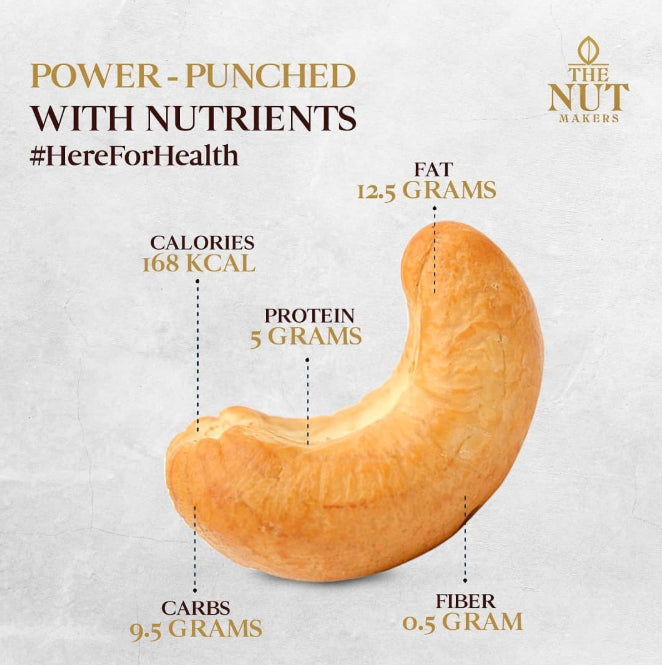 Oil Roasted Salted Cashews 200g Kerala Premium - Blueberry Botanicals