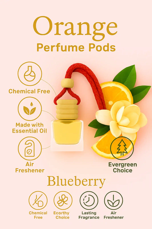 Orange Car Air Freshener 10ml 45-Day Vibrant Citrus