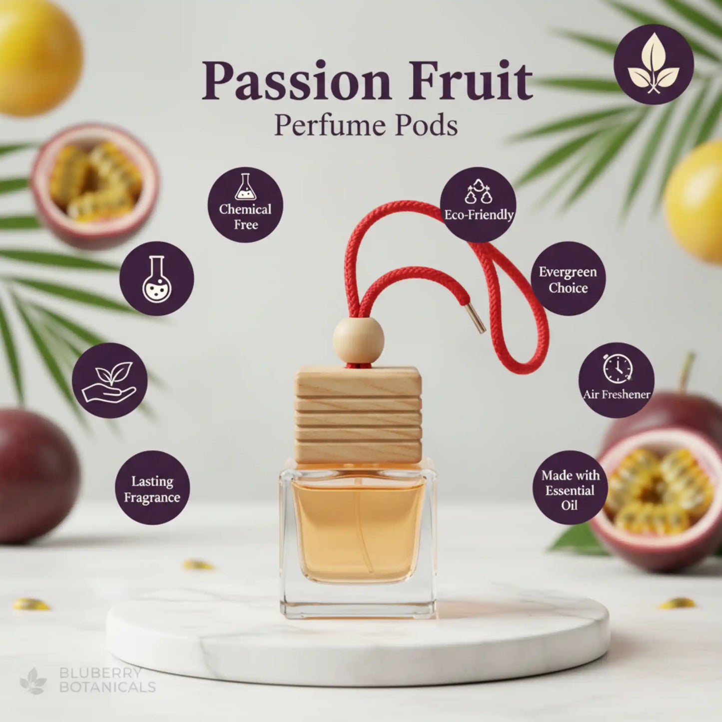 Passion Fruit Car Air Freshener 10ml 45-Day Tropical