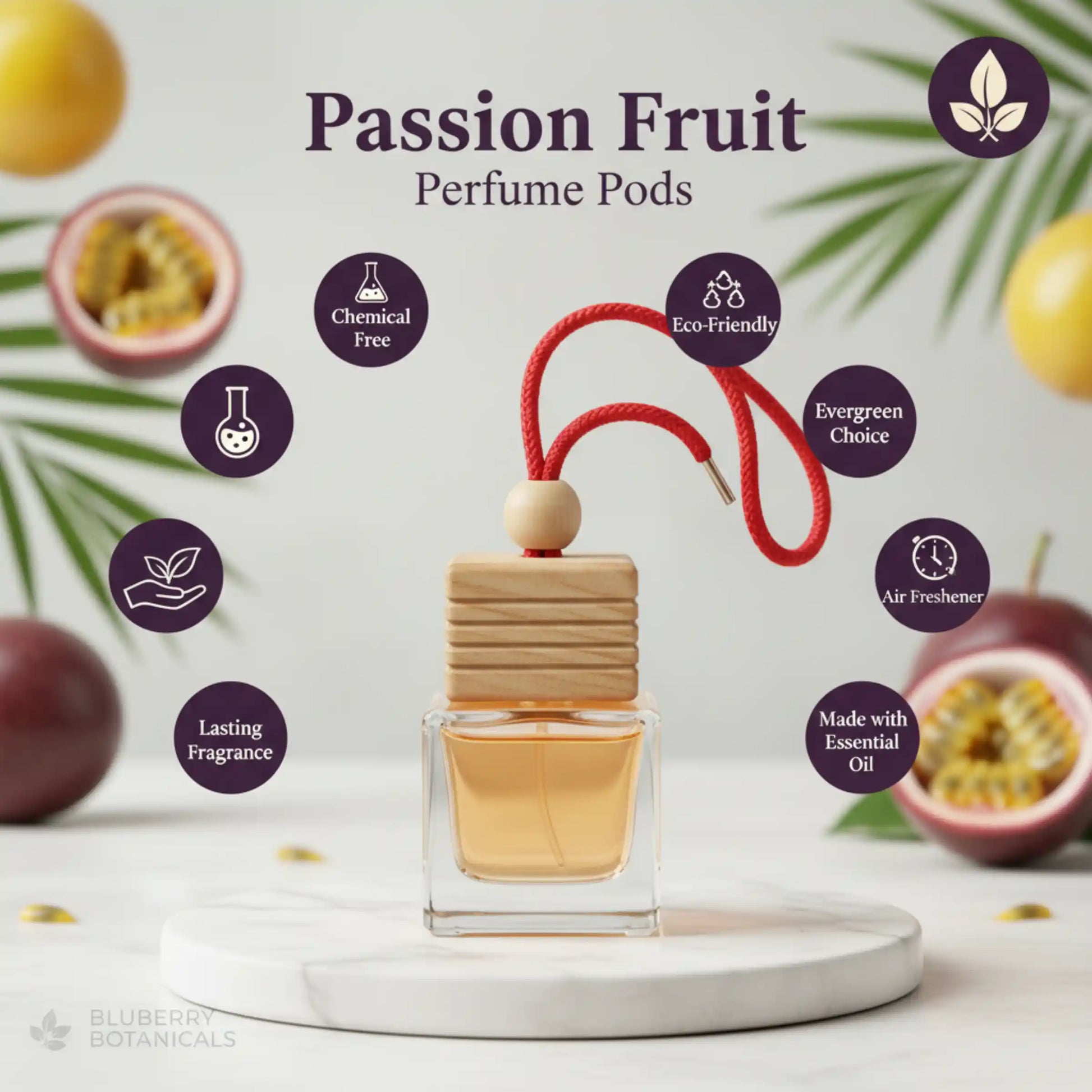 Passion Fruit Car Air Freshener 10ml 45-Day Tropical