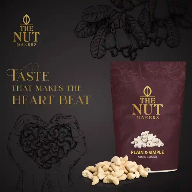 Plain Simple Cashews 80g Kerala Premium Natural - Blueberry Botanicals