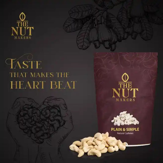 Plain Simple Cashews 80g Kerala Premium Natural - Blueberry Botanicals