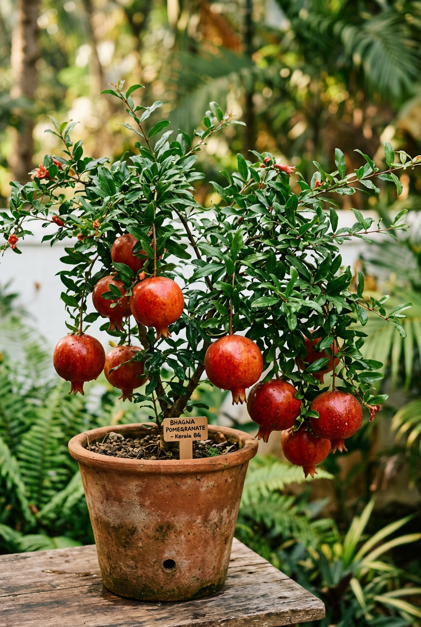 Pomegranate live fruit plant Punica granatum for a home orchard