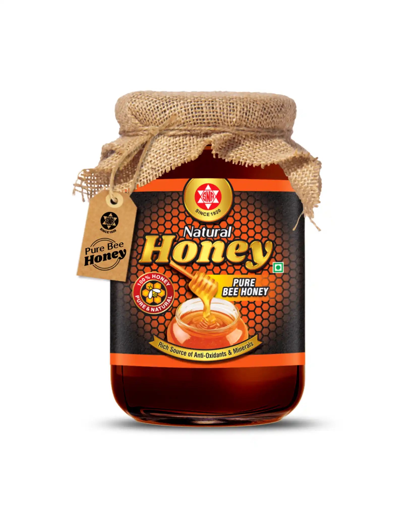 Pure Honey 500g - Natural Sweetener & Ayurvedic Wellness Booster I Blueberry Botanicals