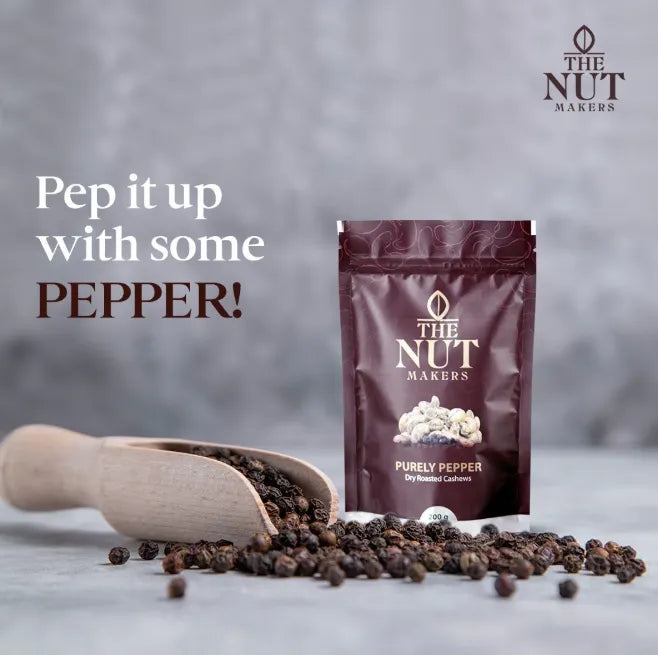 Purely Pepper Cashews 200g Kerala Premium Spicy - Blueberry Botanicals